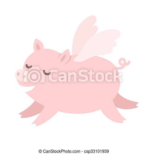 Detail Pig With Wings Clipart Nomer 30
