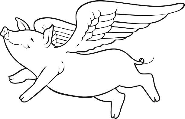 Detail Pig With Wings Clipart Nomer 5