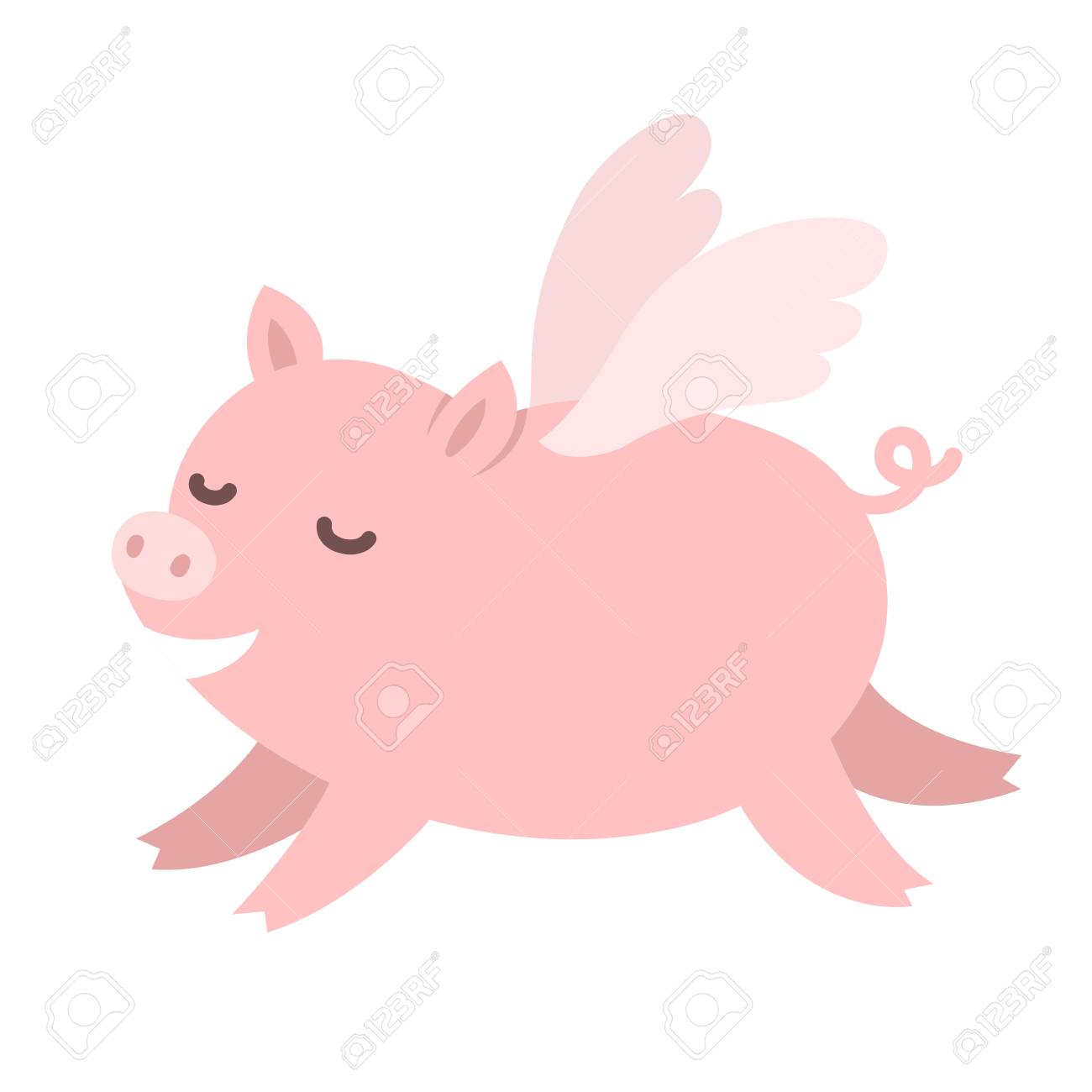 Detail Pig With Wings Clipart Nomer 41