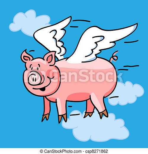 Detail Pig With Wings Clipart Nomer 45