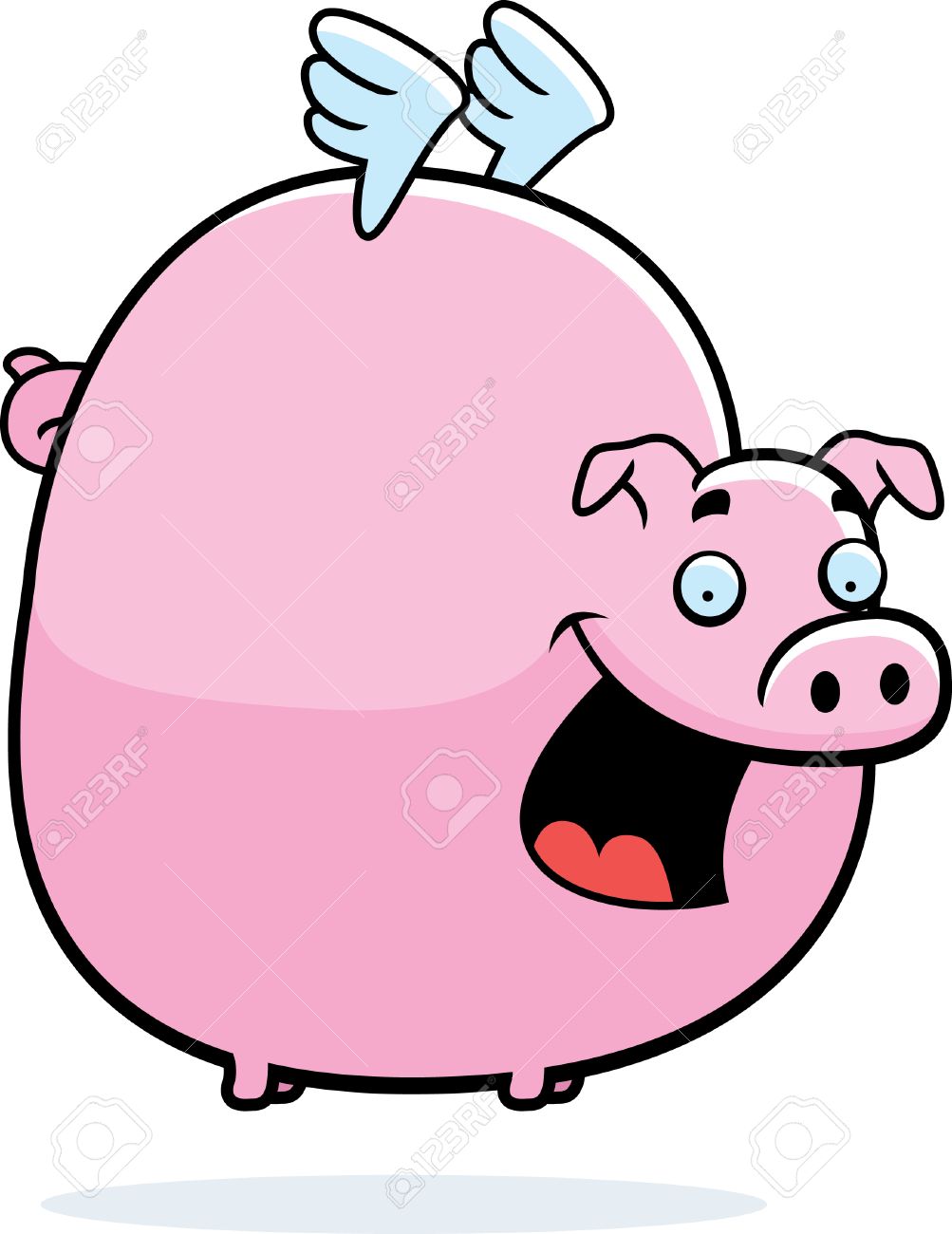 Detail Pig With Wings Clipart Nomer 6
