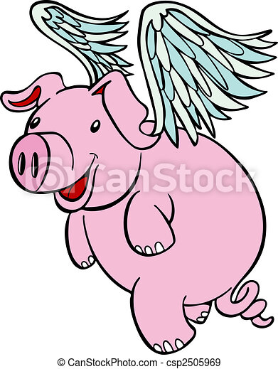 Detail Pig With Wings Clipart Nomer 51