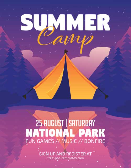 Detail Summer Camp Template Free Nomer 13