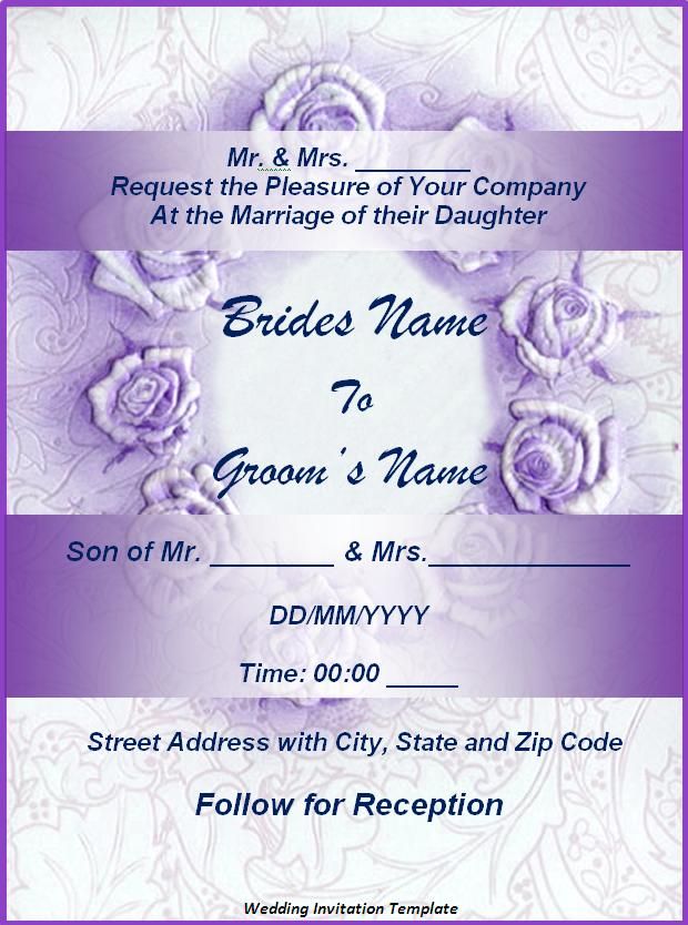 Detail Template Wedding Invitation Word Nomer 51
