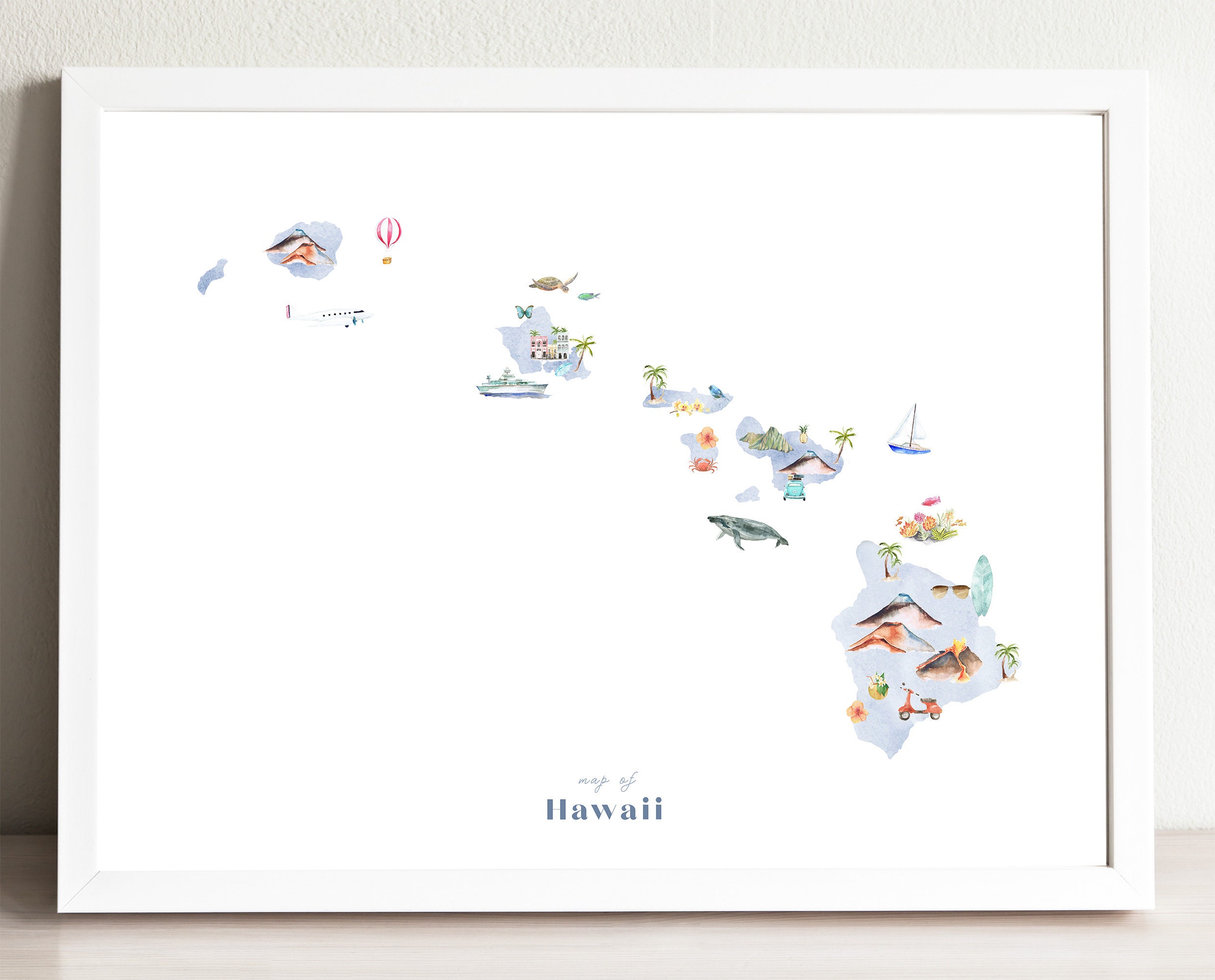 Weltkarte Hawaii - KibrisPDR