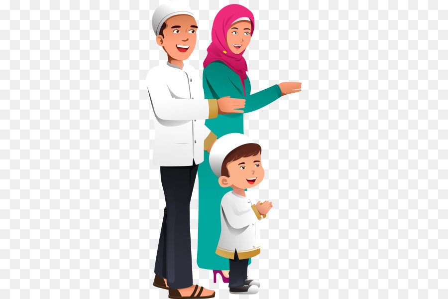 Detail Keluarga Muslim Kartun Png Nomer 13