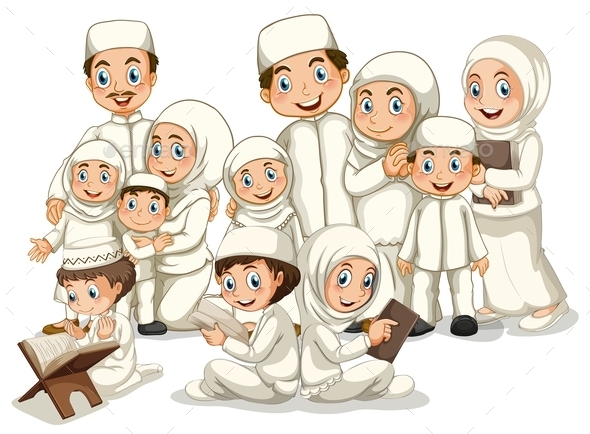 Detail Keluarga Muslim Kartun Png Nomer 15