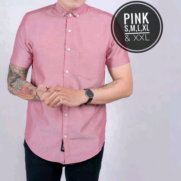 Detail Kemeja Pria Warna Pink Nomer 21