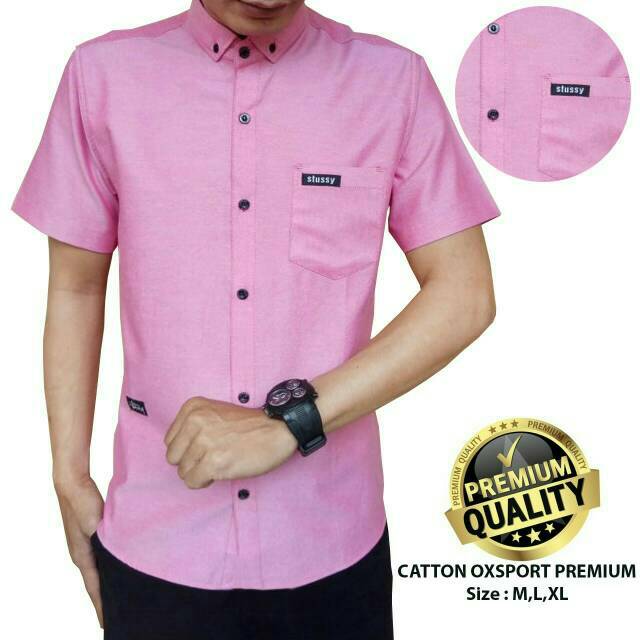 Detail Kemeja Pria Warna Pink Nomer 4