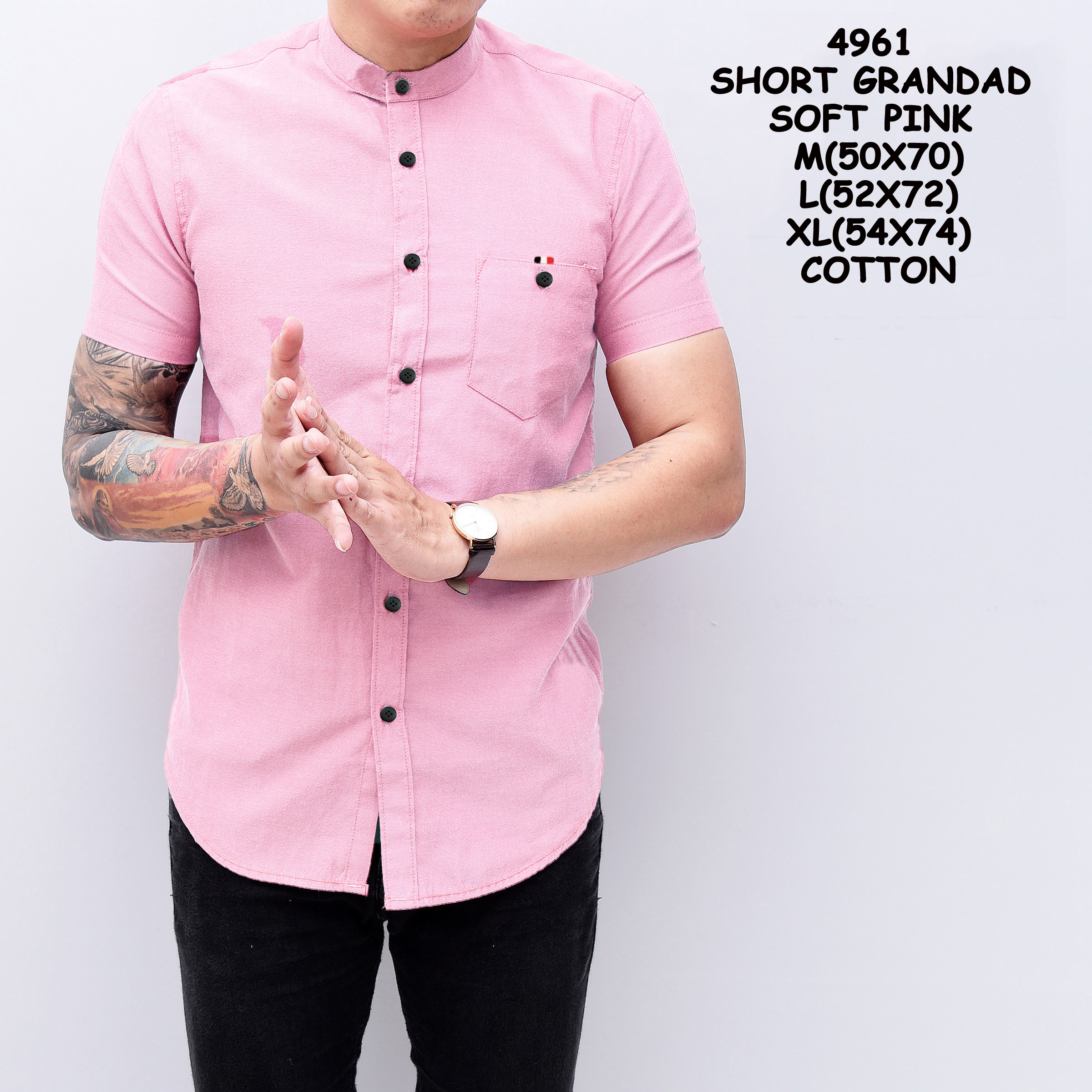 Detail Kemeja Pria Warna Pink Nomer 9