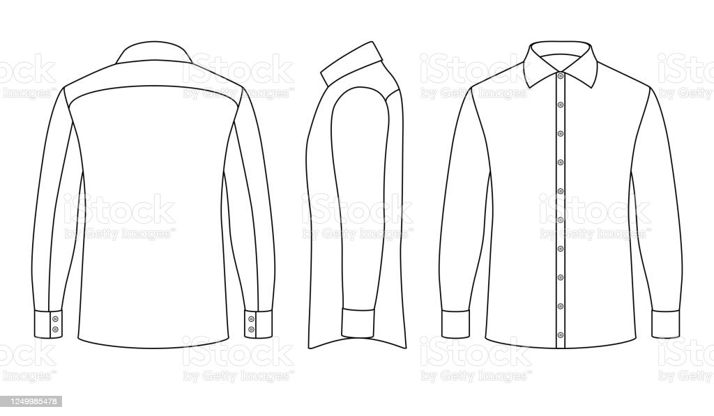 Detail Kemeja Putih Vector Nomer 5