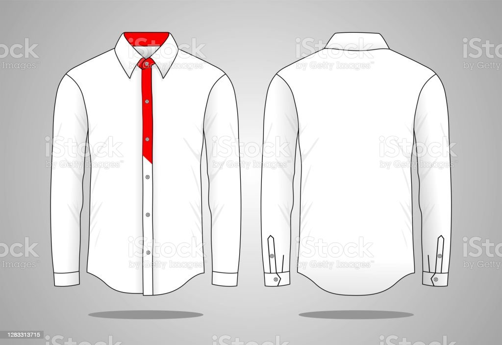 Detail Kemeja Putih Vector Nomer 9