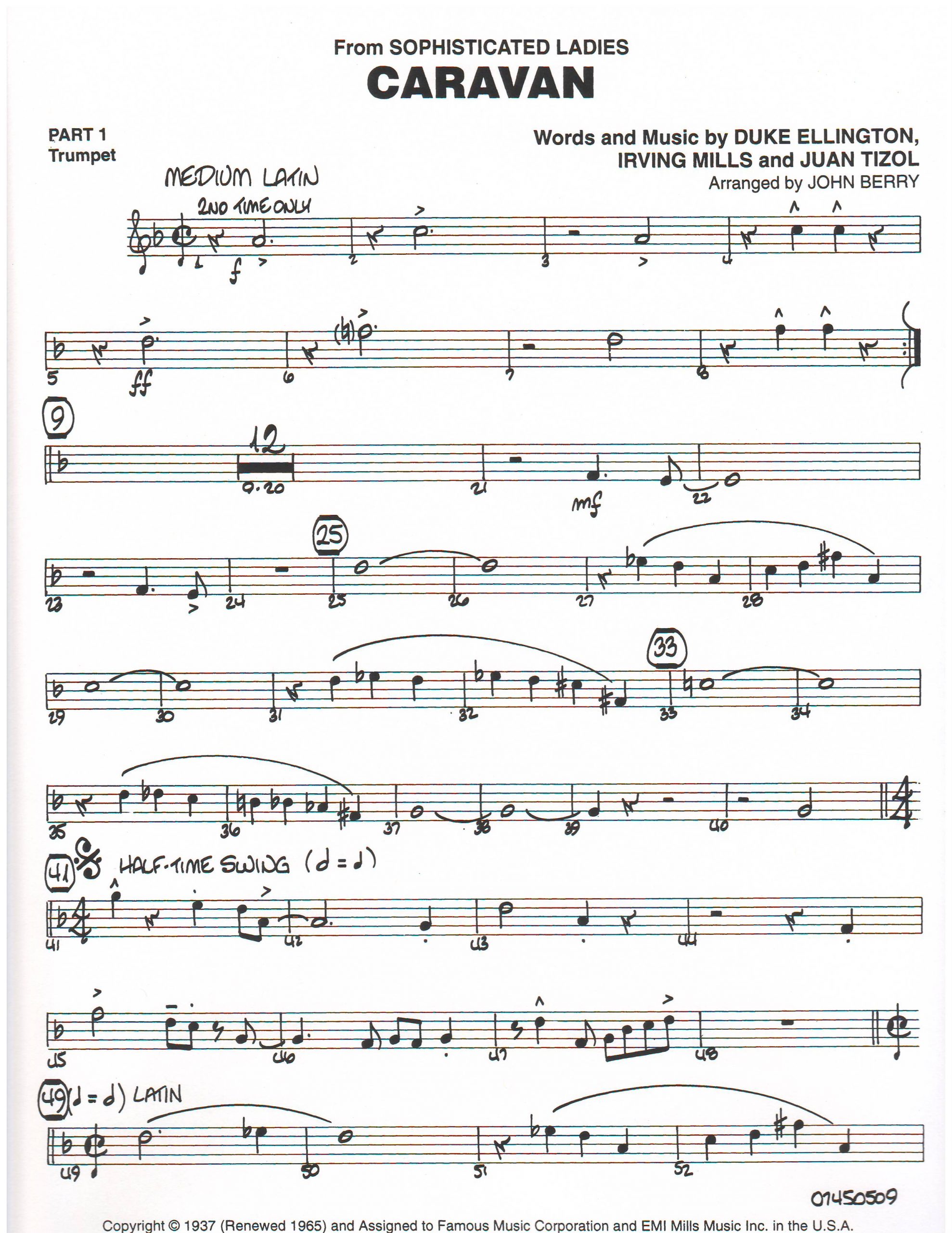 Detail Caravan Sheet Music Trumpet Nomer 26