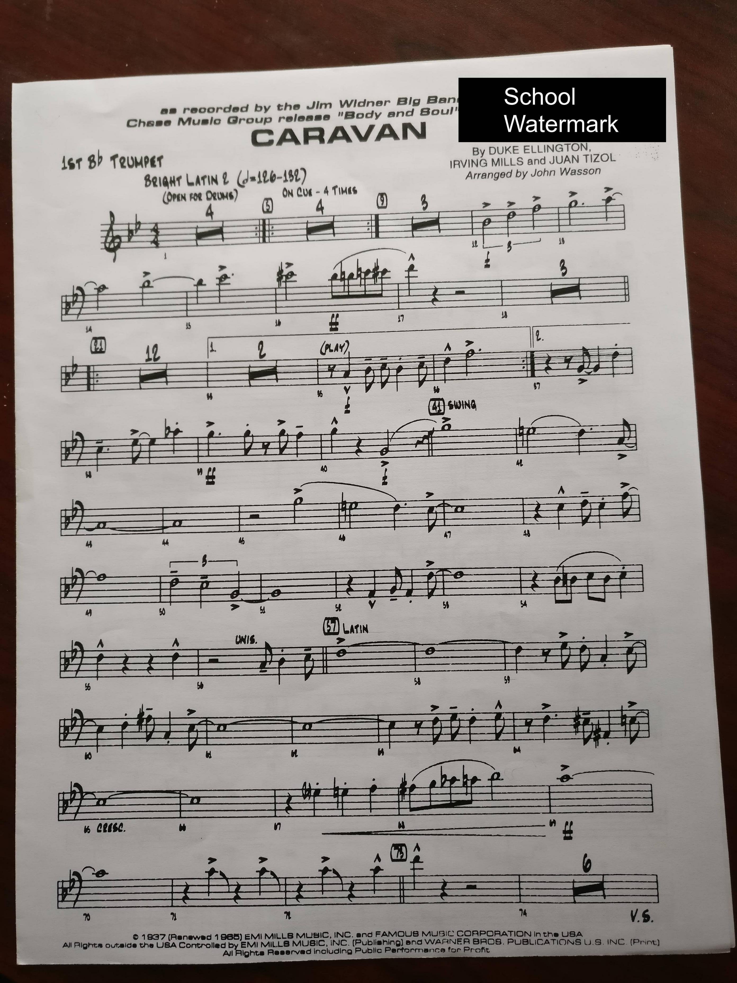 Detail Caravan Sheet Music Trumpet Nomer 37