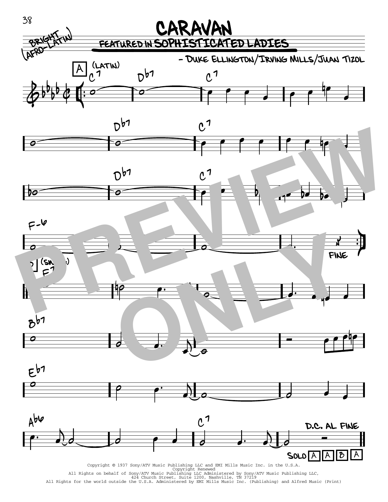 Detail Caravan Sheet Music Trumpet Nomer 46