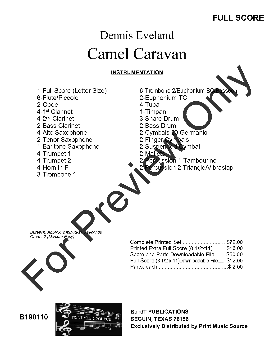 Detail Caravan Sheet Music Trumpet Nomer 52