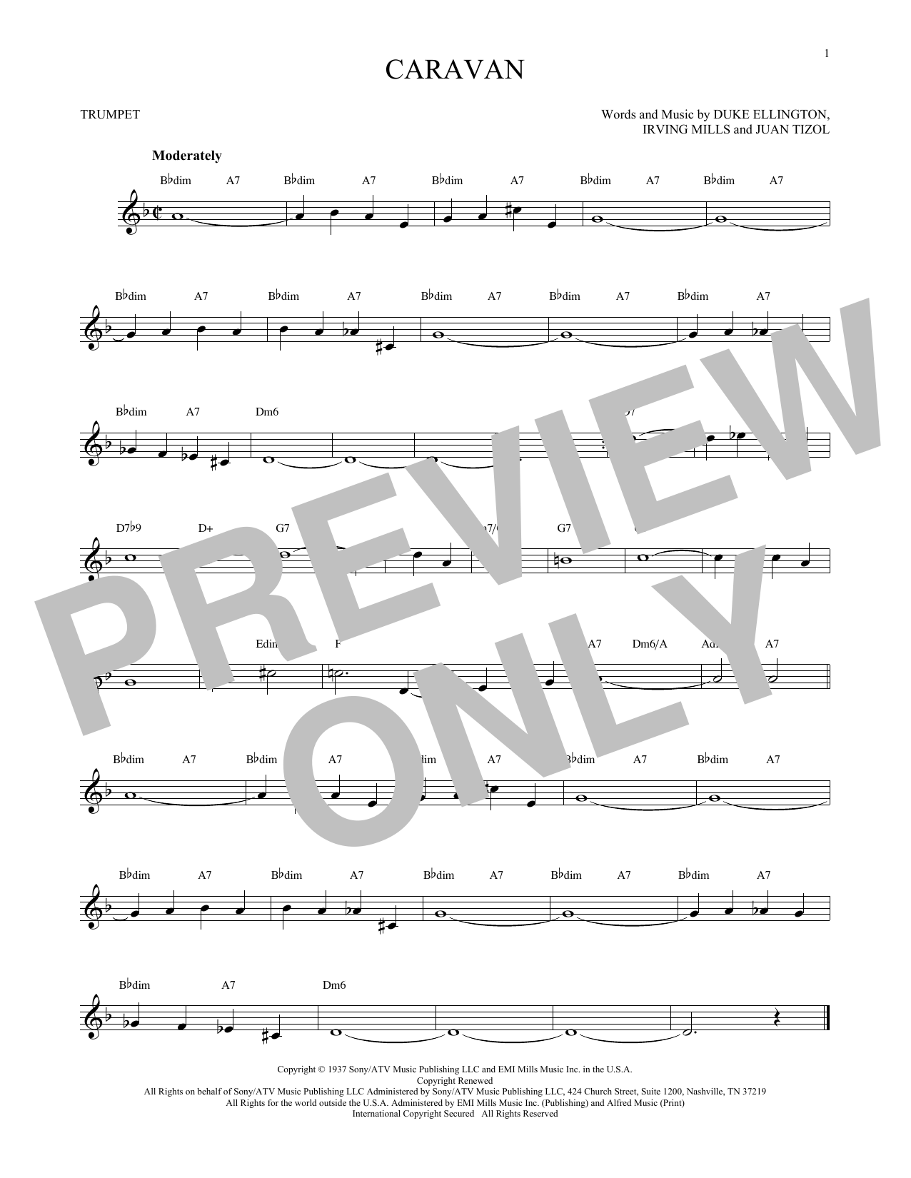 Detail Caravan Sheet Music Trumpet Nomer 9