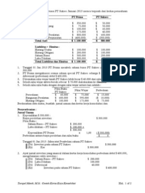 Detail Contoh Soal Konsolidasi Nomer 3