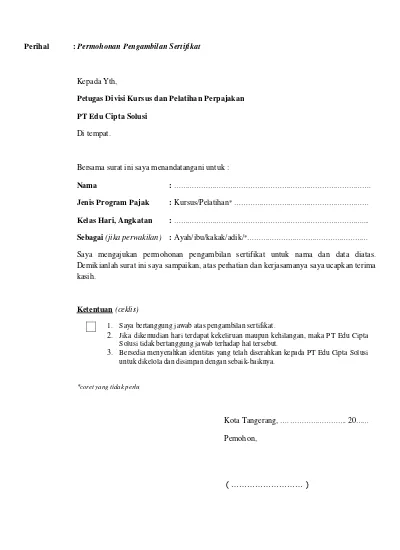 Detail Contoh Surat Permohonan Pelatihan Nomer 26
