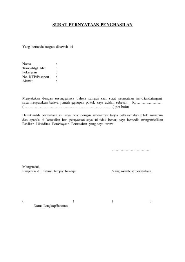 Detail Format Surat Penghasilan Orang Tua Nomer 10