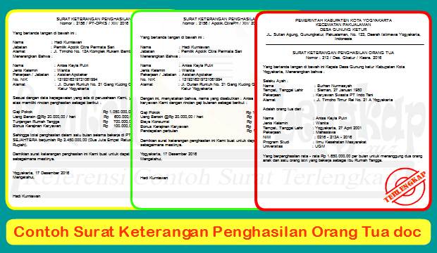 Detail Format Surat Penghasilan Orang Tua Nomer 38