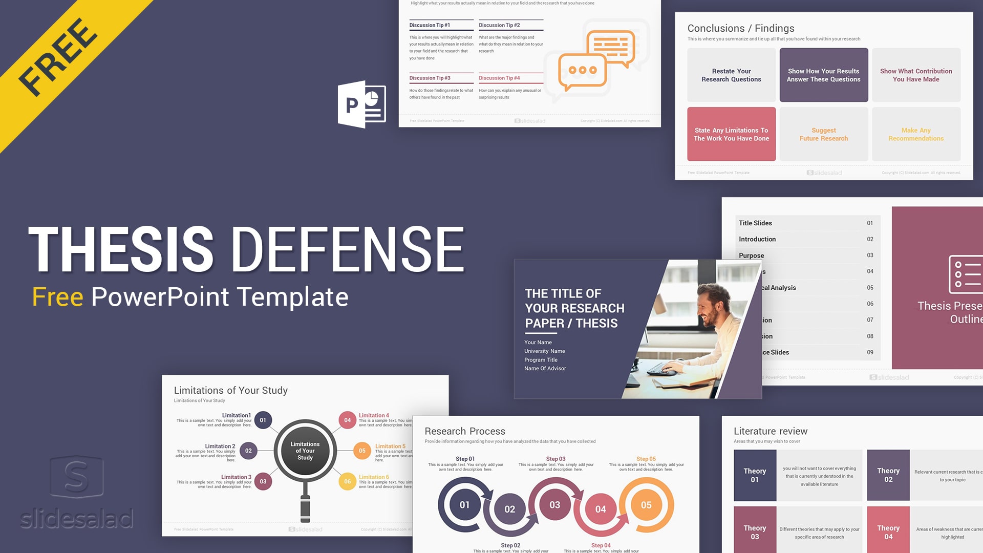 Free Thesis Presentation Powerpoint Template - KibrisPDR