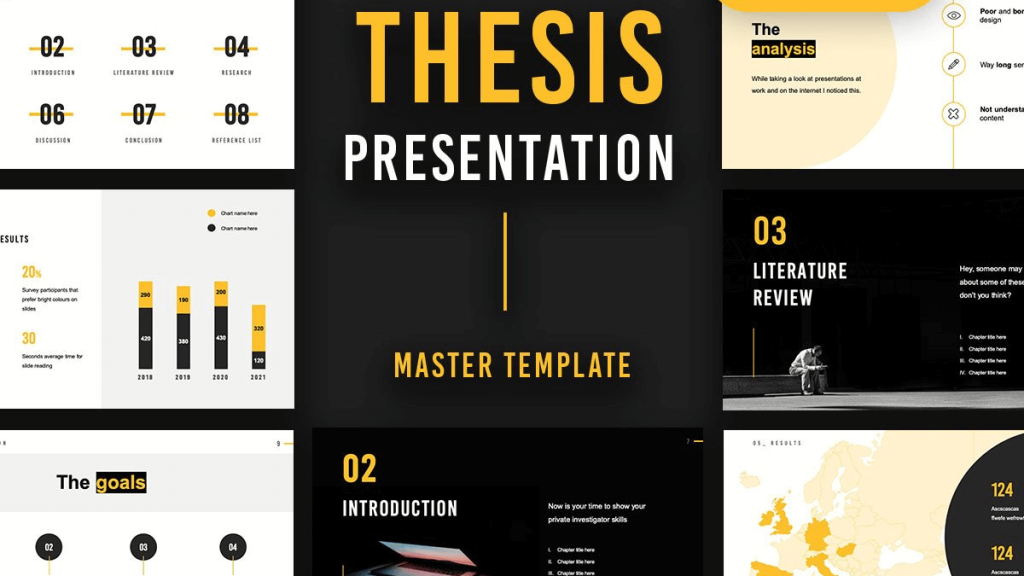 Detail Free Thesis Presentation Powerpoint Template Nomer 12