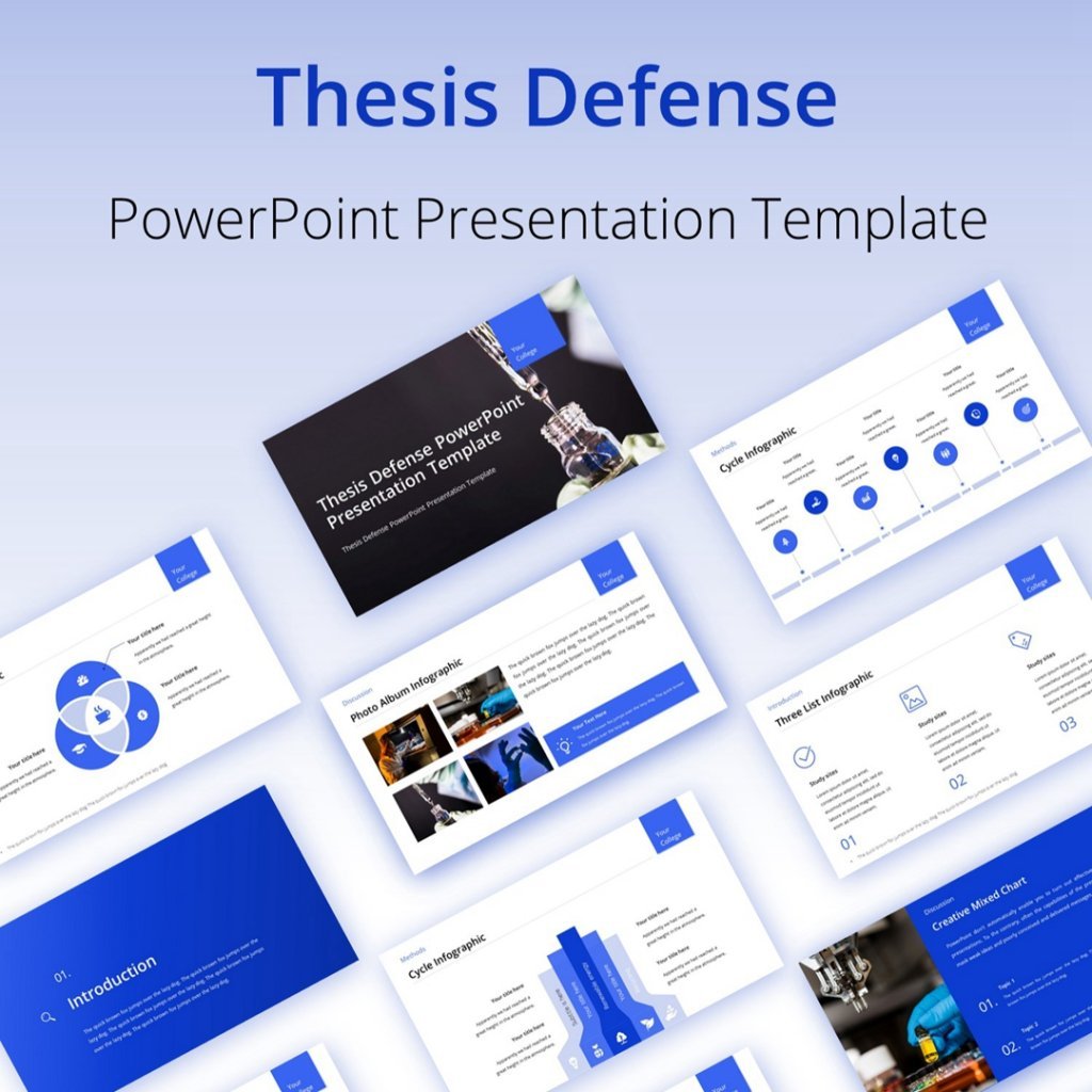 Detail Free Thesis Presentation Powerpoint Template Nomer 18