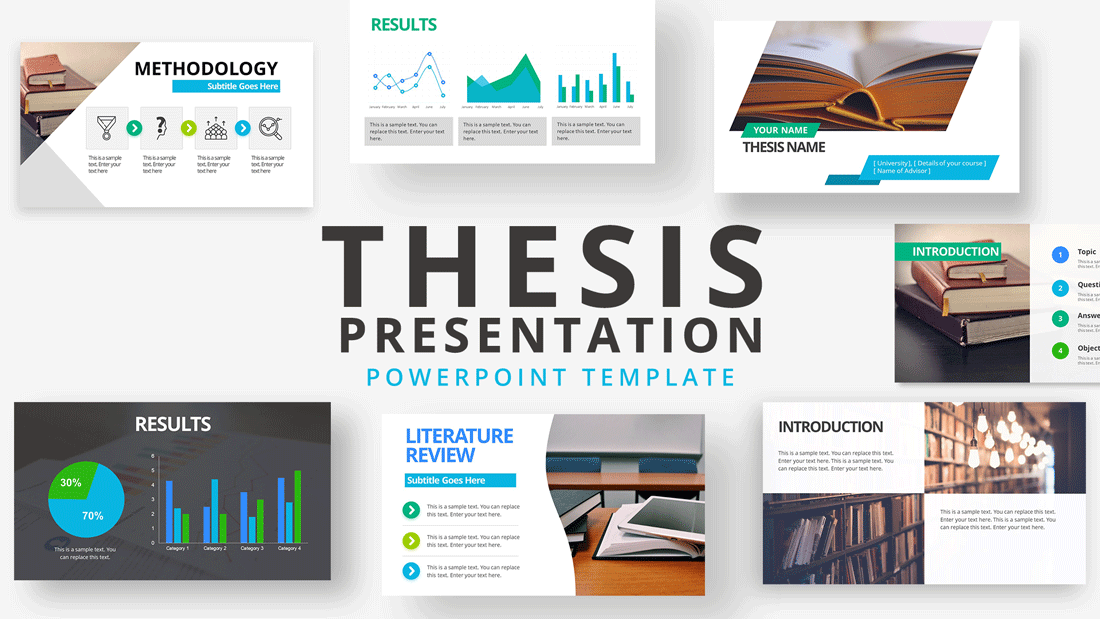 Detail Free Thesis Presentation Powerpoint Template Nomer 3