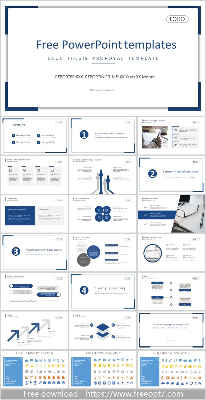 Detail Free Thesis Presentation Powerpoint Template Nomer 23