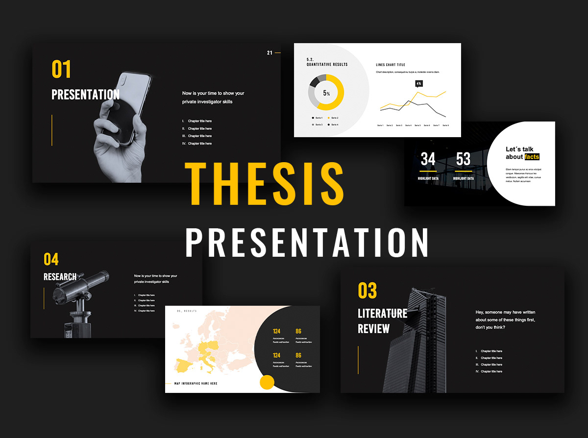 Detail Free Thesis Presentation Powerpoint Template Nomer 4