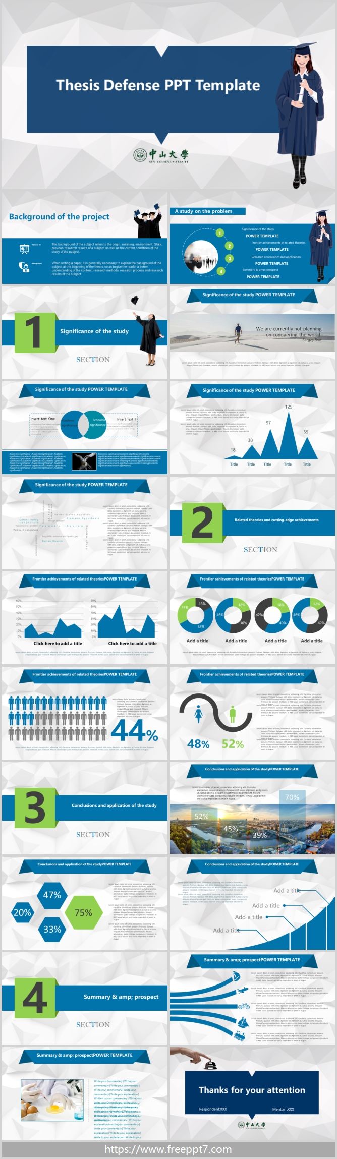 Detail Free Thesis Presentation Powerpoint Template Nomer 38