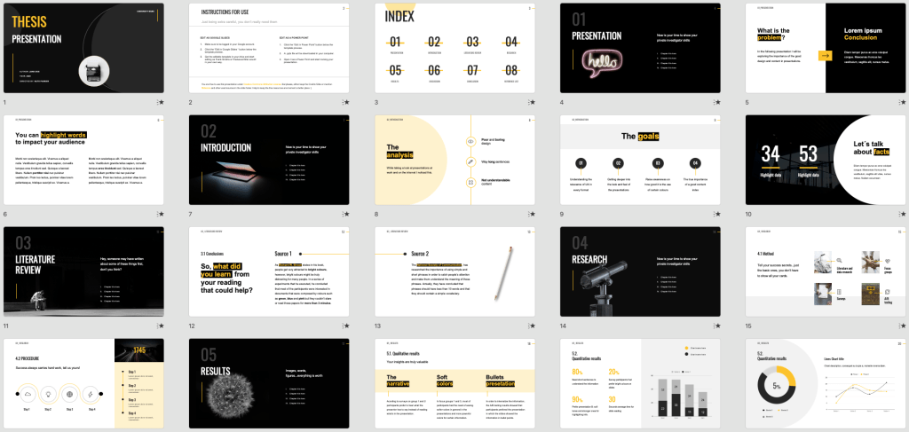 Detail Free Thesis Presentation Powerpoint Template Nomer 45