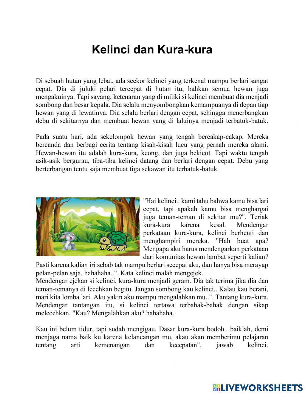 Detail Gambar Kelinci Dan Kura Kura Nomer 41