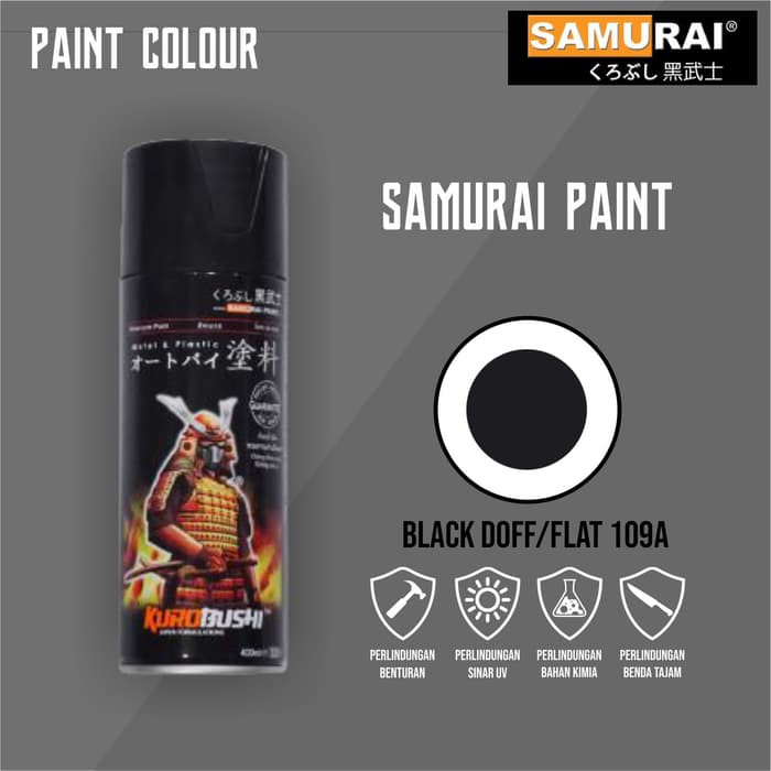 Detail Harga Cat Samurai Hitam Doff Nomer 11