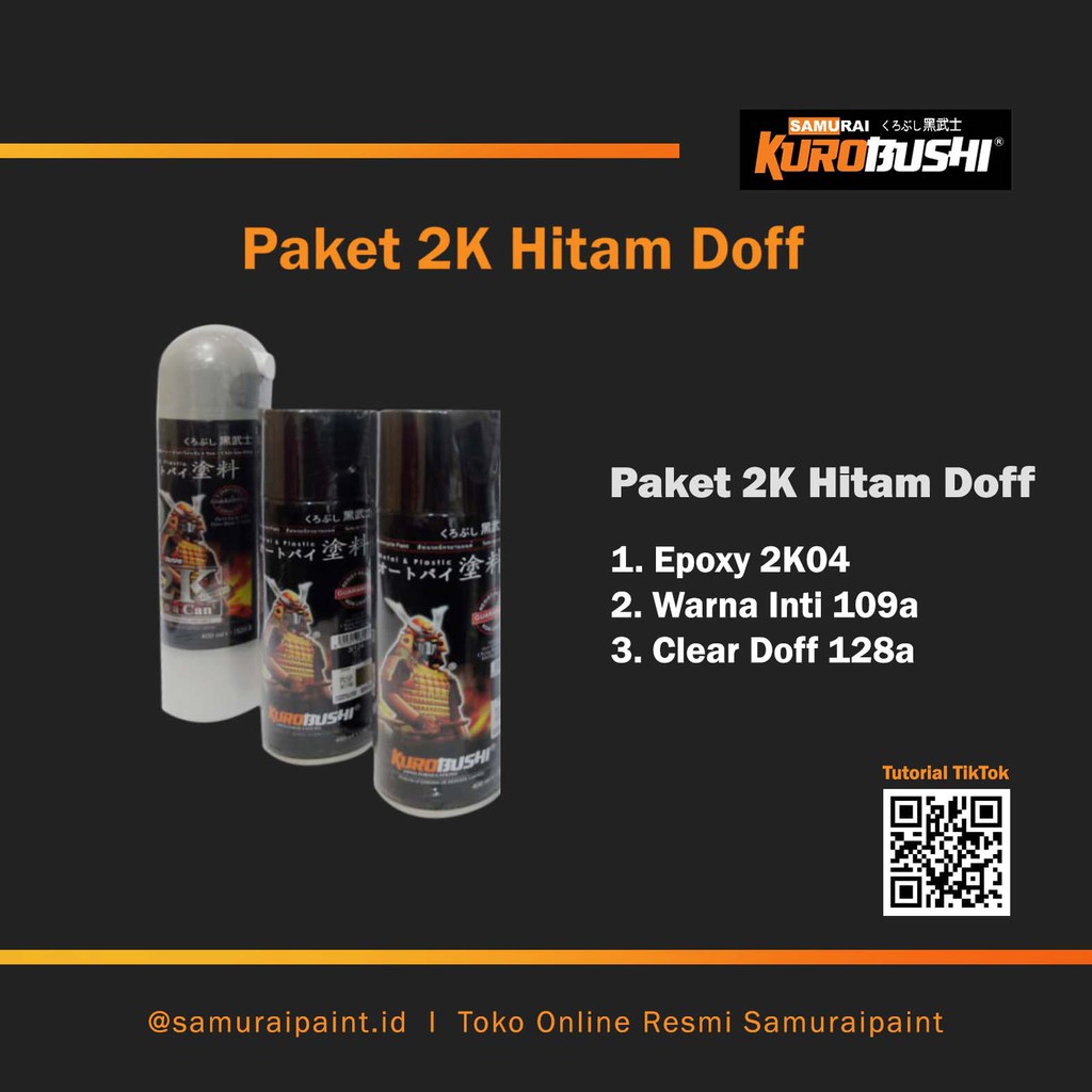 Detail Harga Cat Samurai Hitam Doff Nomer 53