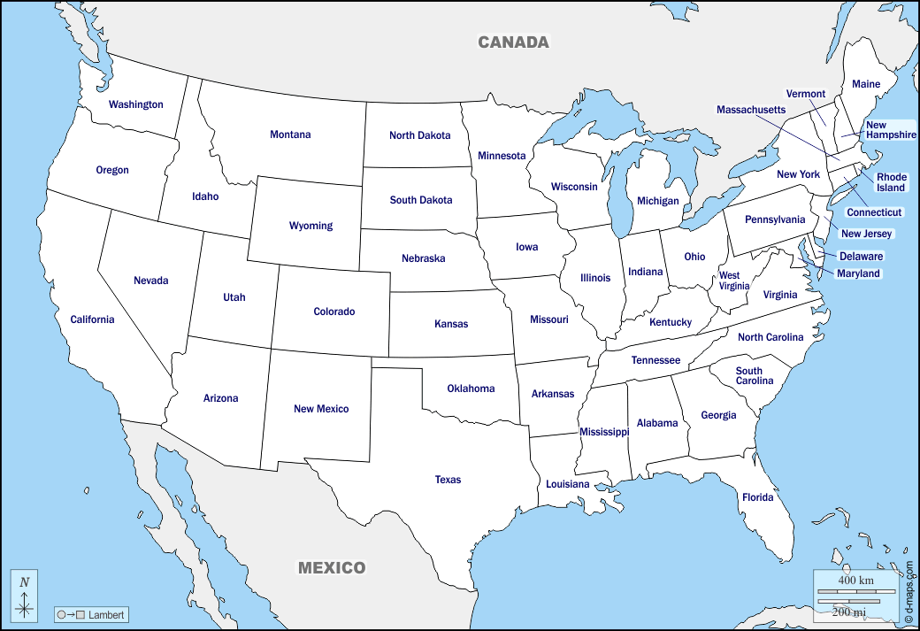 Detail Map Of Usa Free Nomer 4