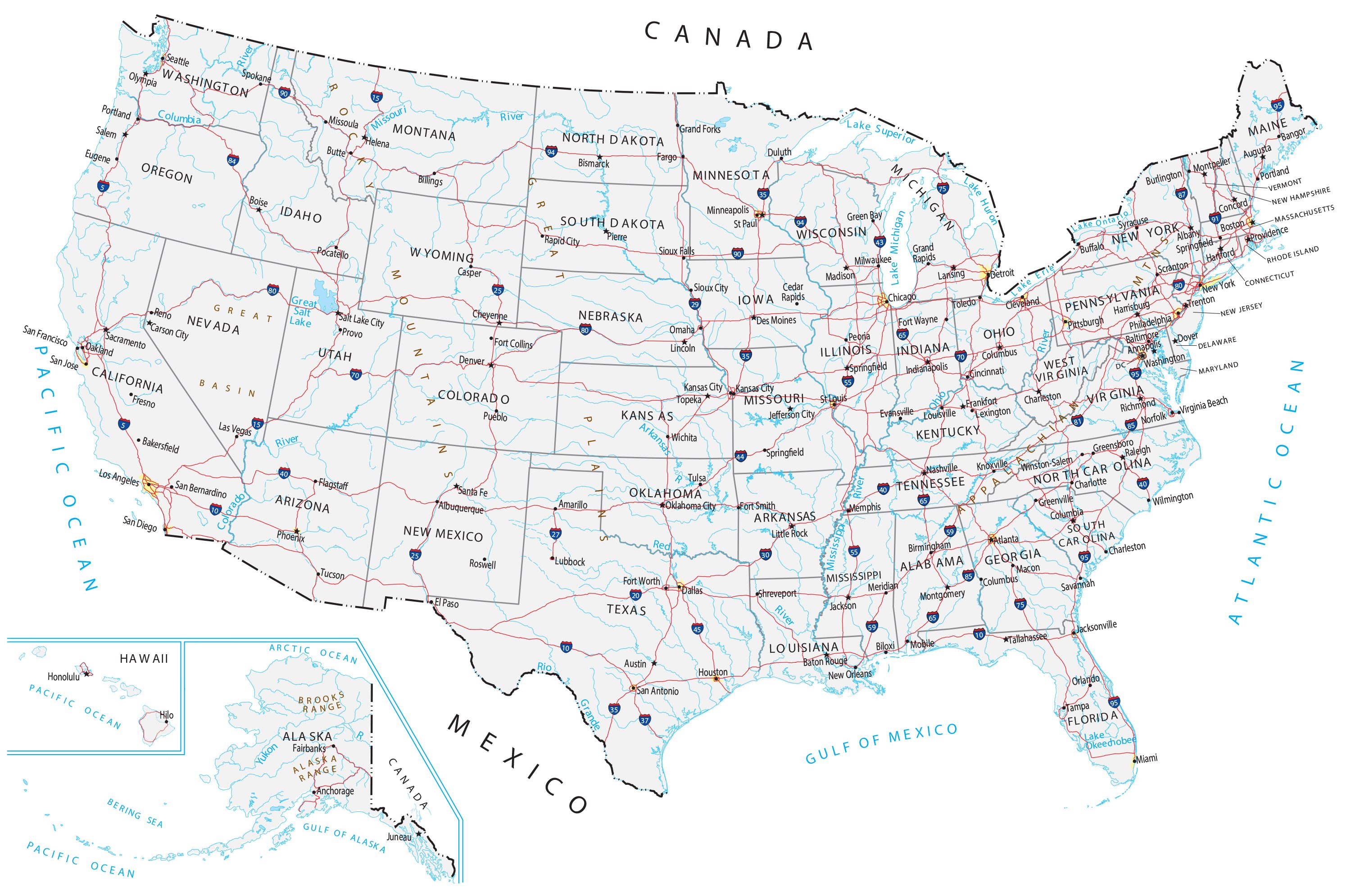 Detail Map Of Usa Free Nomer 49