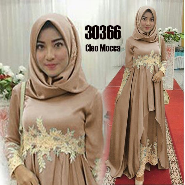 Detail Model Gamis Renda Tempel Nomer 2