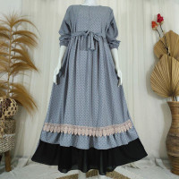 Detail Model Gamis Renda Tempel Nomer 16