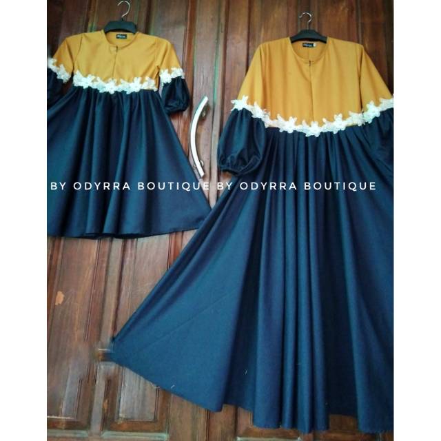 Detail Model Gamis Renda Tempel Nomer 5