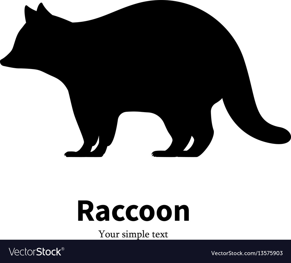 Detail Raccoon Silhouette Vector Nomer 2