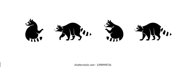 Detail Raccoon Silhouette Vector Nomer 12
