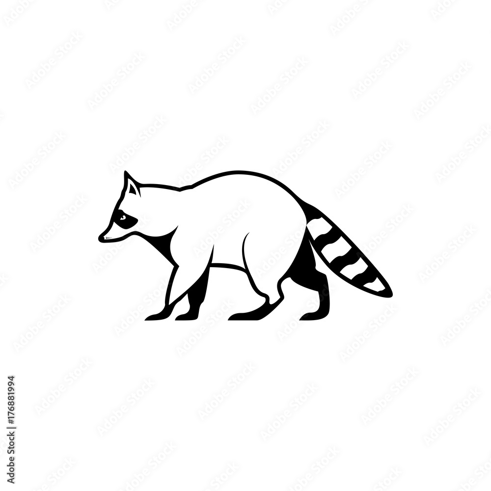 Detail Raccoon Silhouette Vector Nomer 13