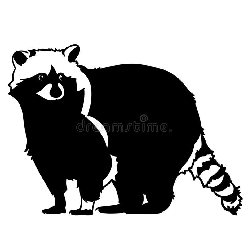 Detail Raccoon Silhouette Vector Nomer 16