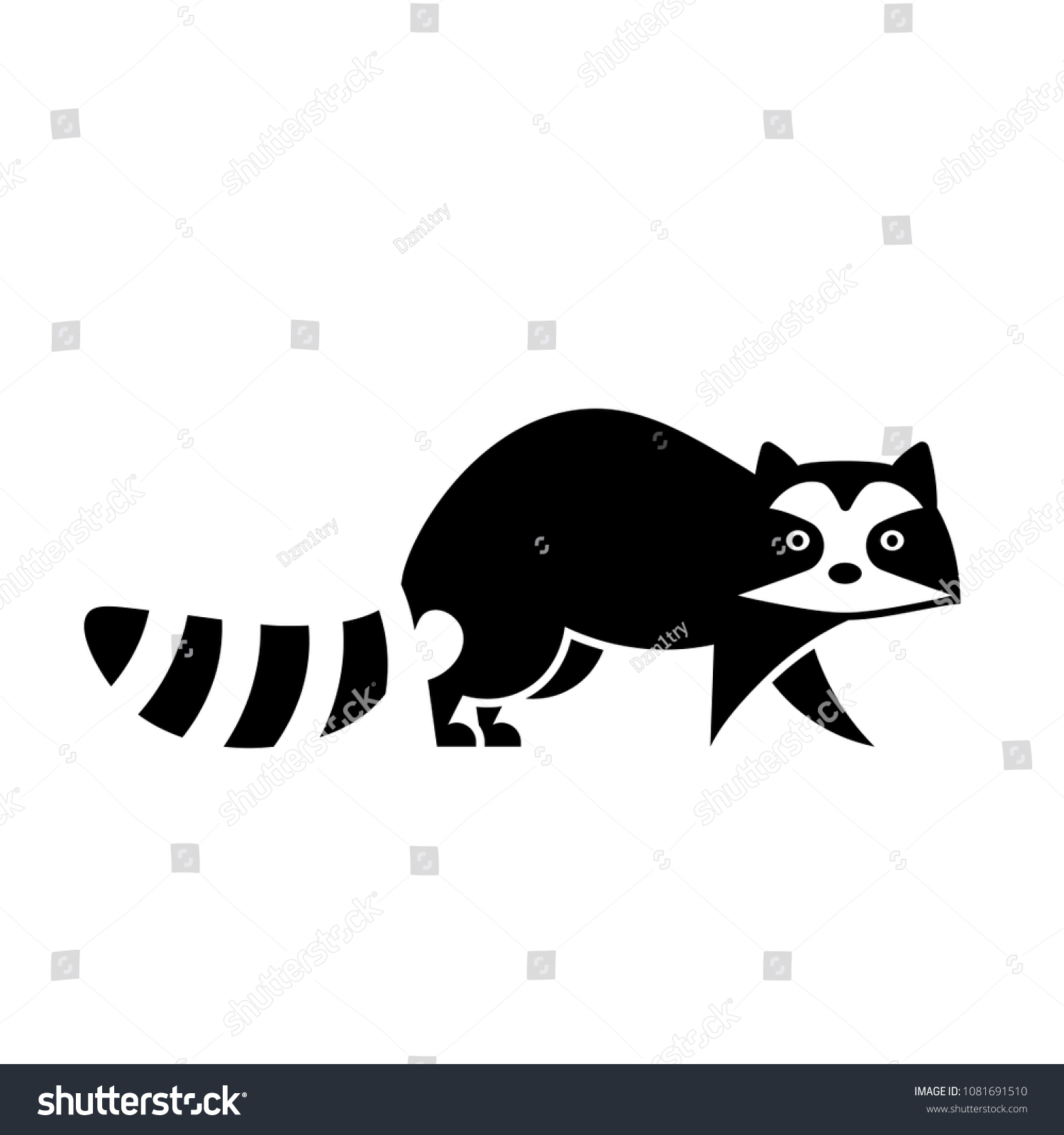 Detail Raccoon Silhouette Vector Nomer 30