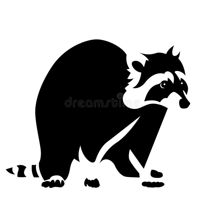 Detail Raccoon Silhouette Vector Nomer 4