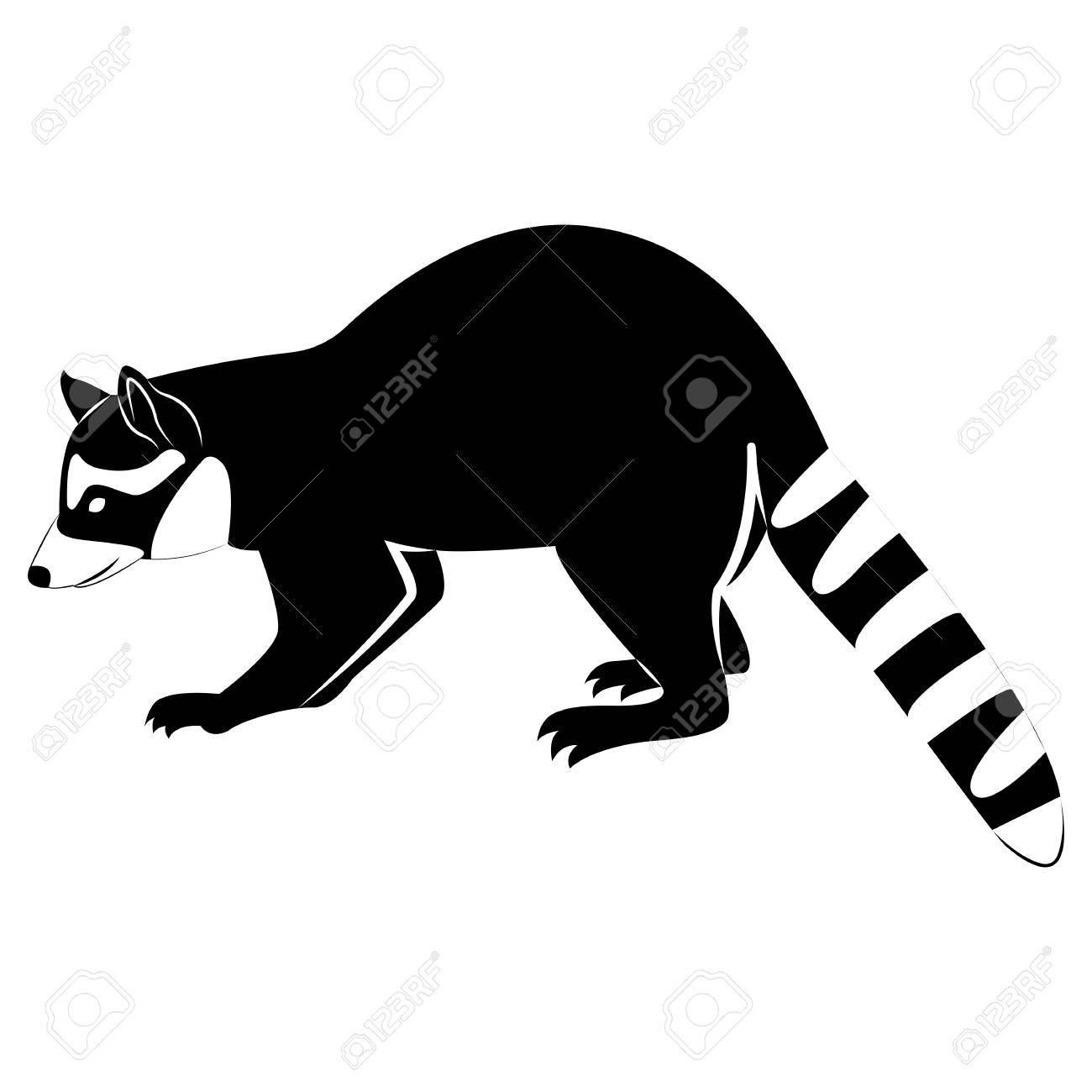 Detail Raccoon Silhouette Vector Nomer 32