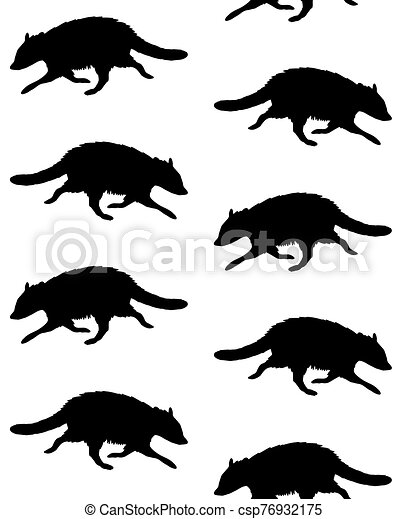 Detail Raccoon Silhouette Vector Nomer 37