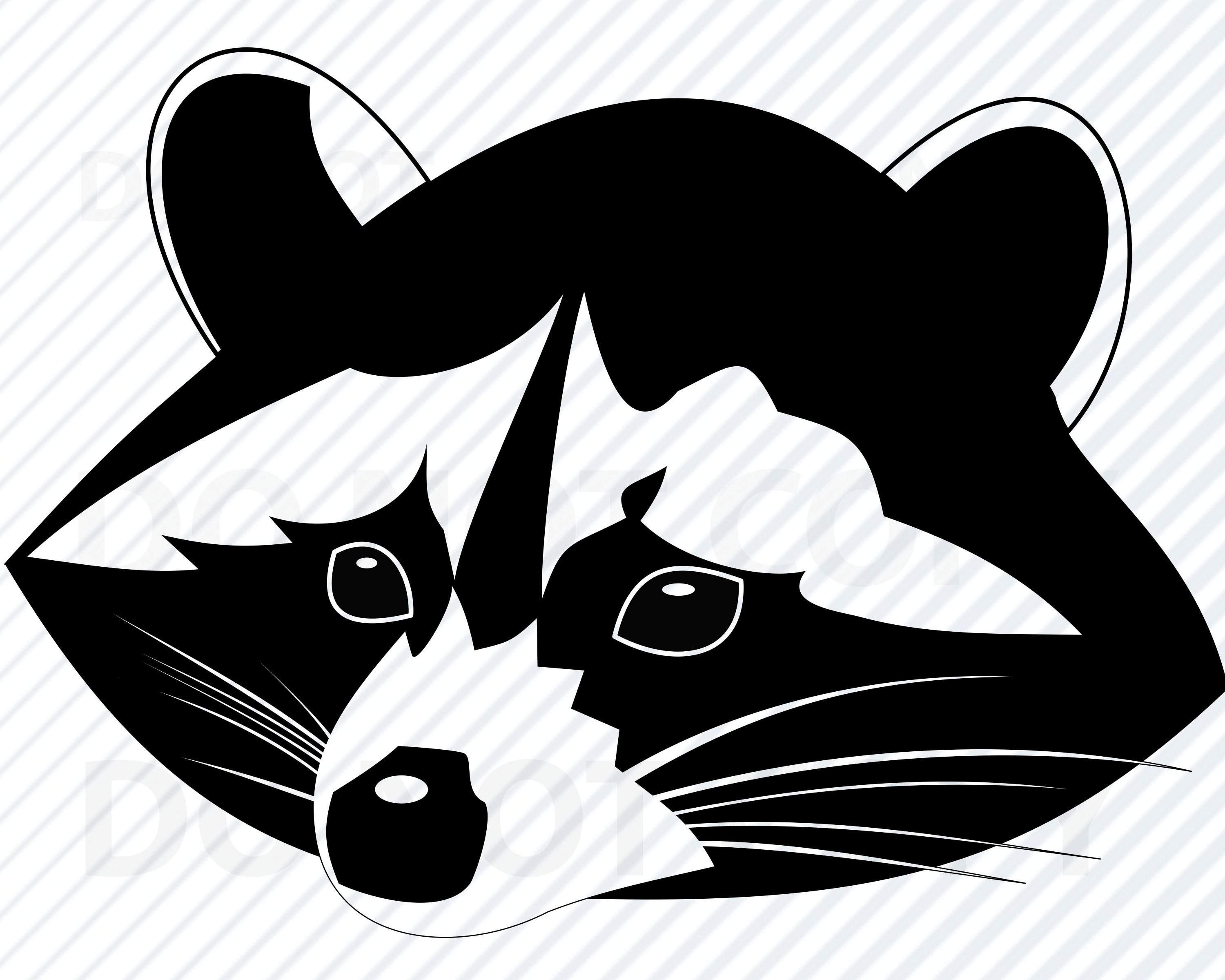 Detail Raccoon Silhouette Vector Nomer 43